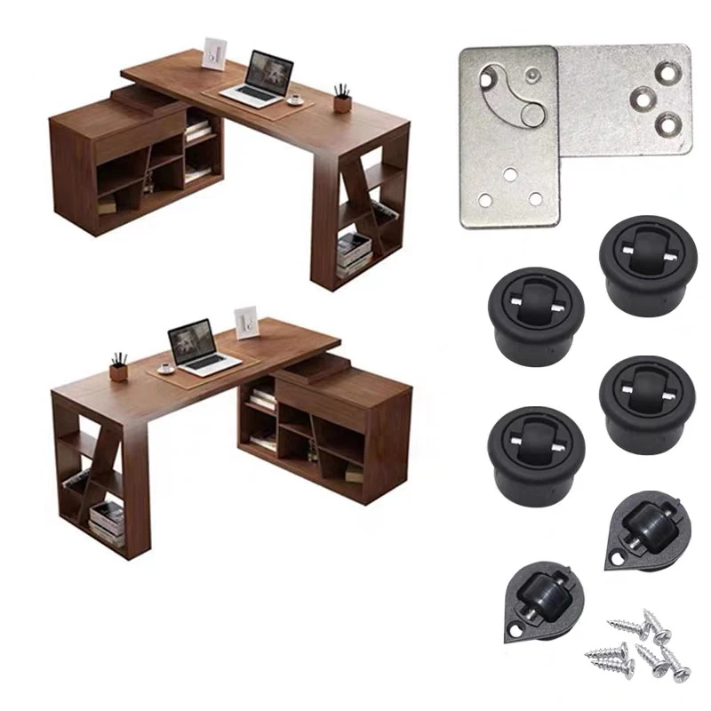Household Dining 360 Degree Rotating Computer Hardware Functional Folding Table Connector L-Shaped Desk Hinges