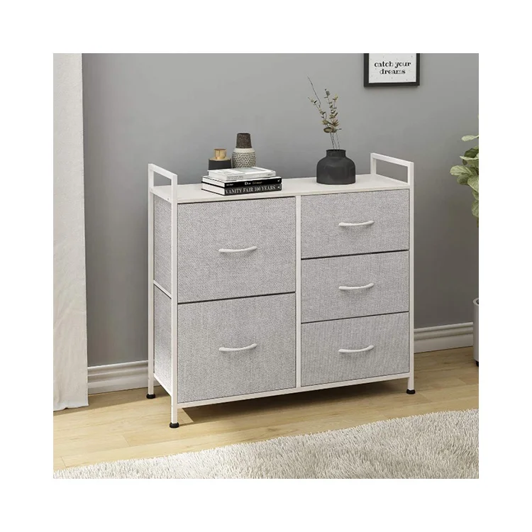 Customized 5L-107 Home Style Simple Design 5 Drawers Storage Cabinet Metal Tower Amazon Hot Sale