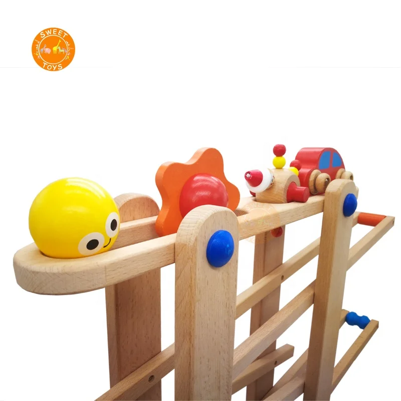 2021 new top selling kids Beech wood glide track toy for kids playing educational toys