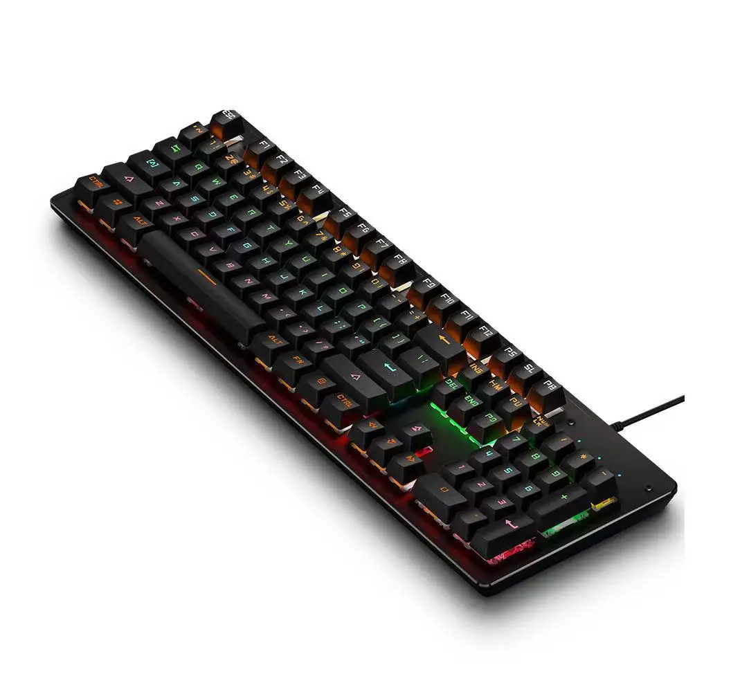 Wholesale 104 key PBT Wired Mechanical Keyboard Blue axis office Business computer USB Wired Gaming keyboard for online game