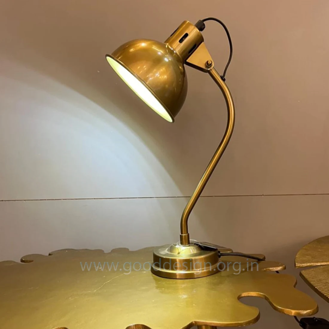 Modern Luxury AC Powered Table Lamp Metal Body with Iron Dome Shade for Office Desk | Living Room | Reading Room and Bed Room