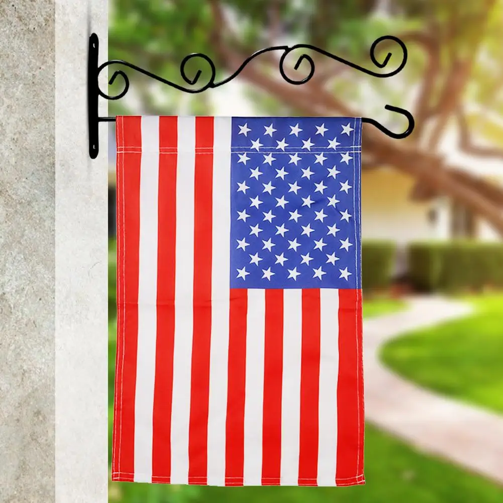 
Garden Flag Wall Hanger Flagpole Weather-proof Metal Flag Holder for Outdoors Courtyard 