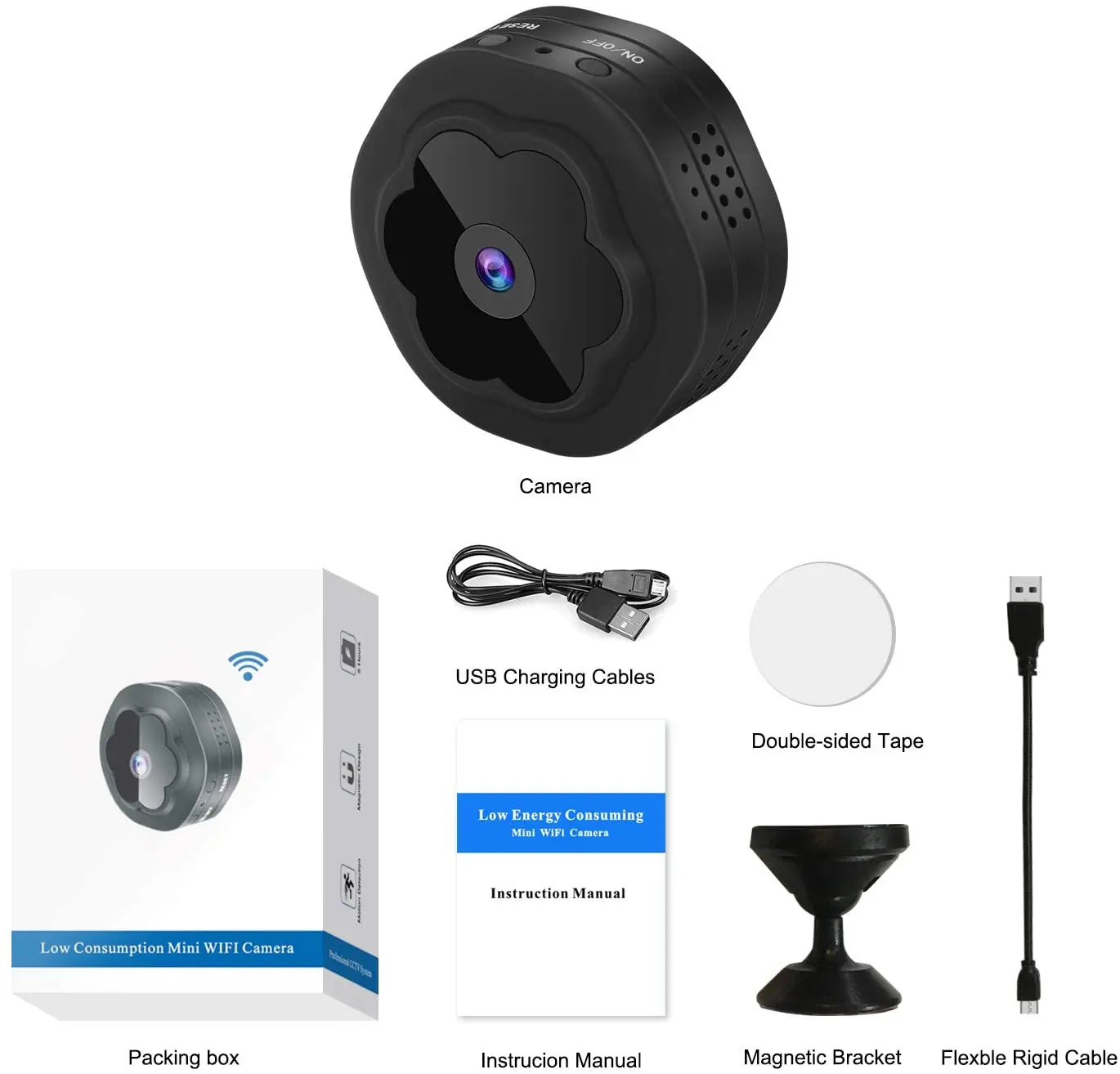 Off Internet Working Original HD Night Vision Smallest Camera WiFi Phone App Control Micro Voice Video Spy Hidden Mini Camera