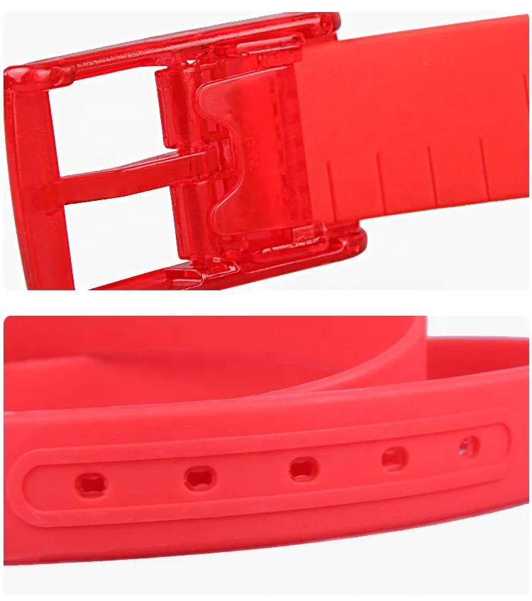 Candy Color Silicon Waist Belts for Women Men Plastic Buckle Unisex Waistband for Jeans Pants