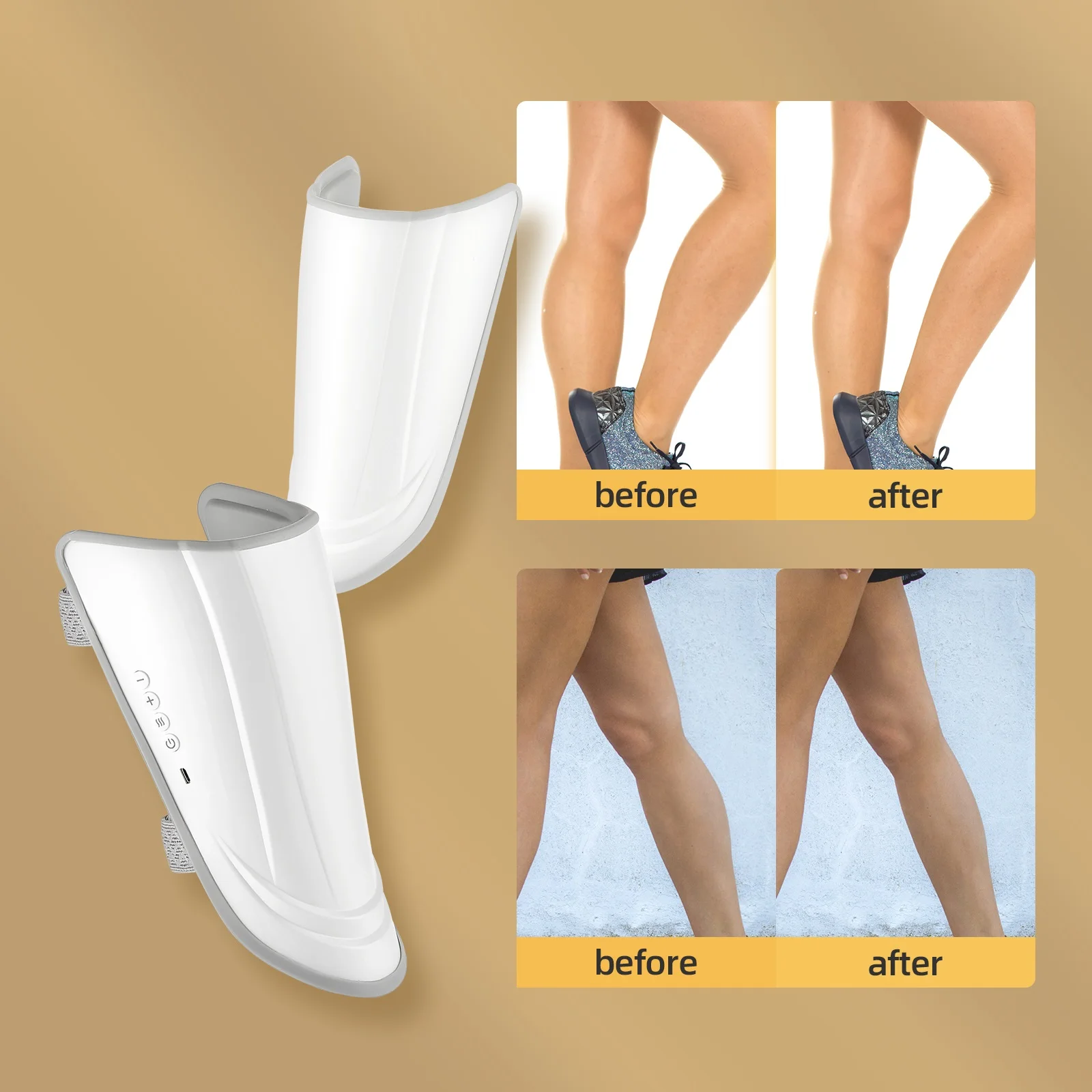 usb portable massager wireless 15 Gear Strength EMS Micro current heating leg calf massager