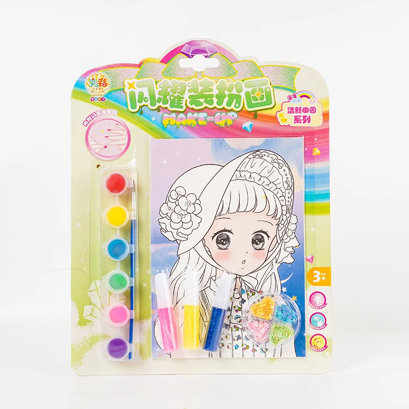 2021 Милая принцесса DIY картина акриловый Художественный набор краски детские игрушки для макияжа