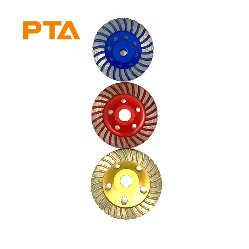 80-180mm Turbo Rim Diamond Grinding Disc Cup Wheel for Stone Granite Marble Concrete Tile