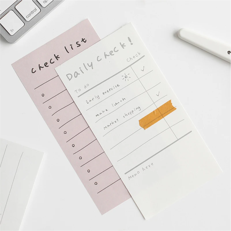 Portable weekly daily planner paper memo tear off notepad