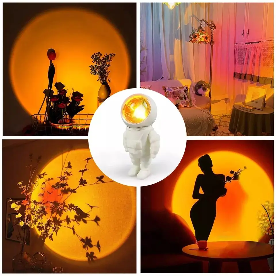 Mini Astronaut sunset lamp small night light projection lamp kids loving decoration lamp astronaut robot light