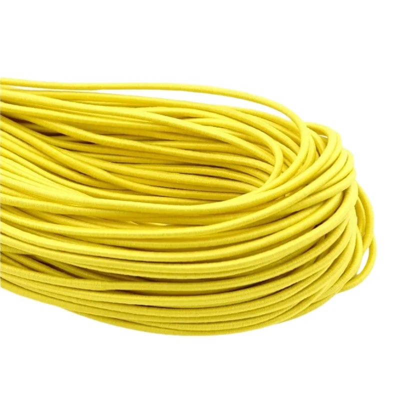 Full Colorful Factory Price Elastic Rope Elastic Cord Polyester Spandex High Elastic 1mm Jacquard White Black Elastic Band