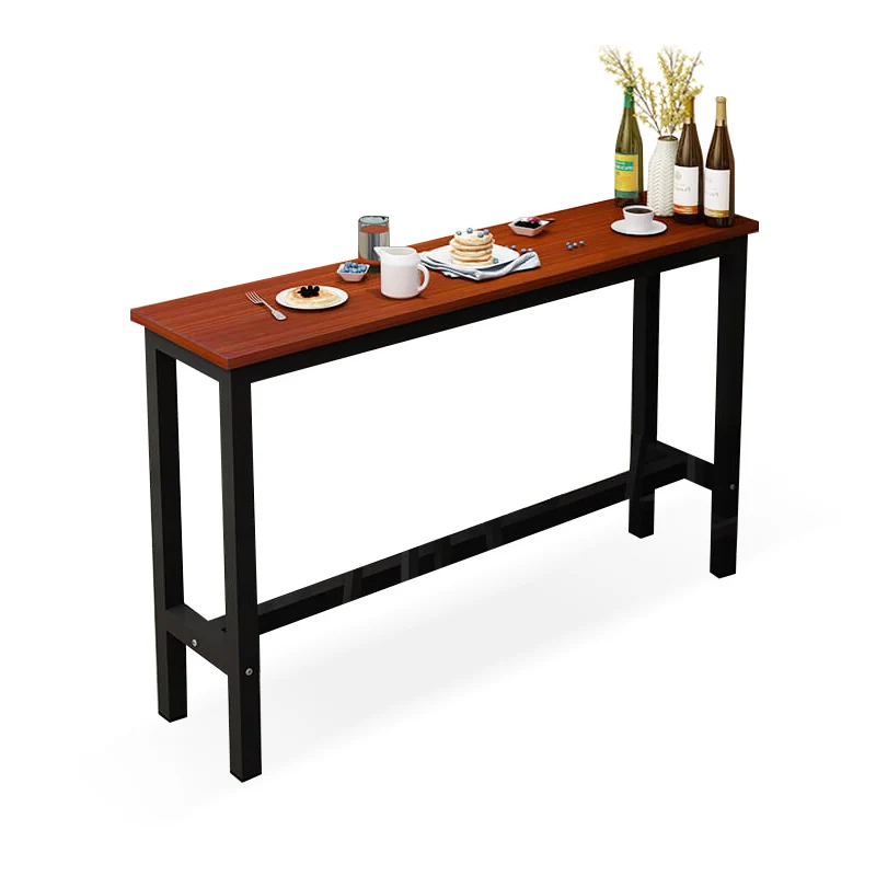 
Simple Modern Wooden Gold Casual Writing Desk Bar Furniture High Top Tables For Living Home 