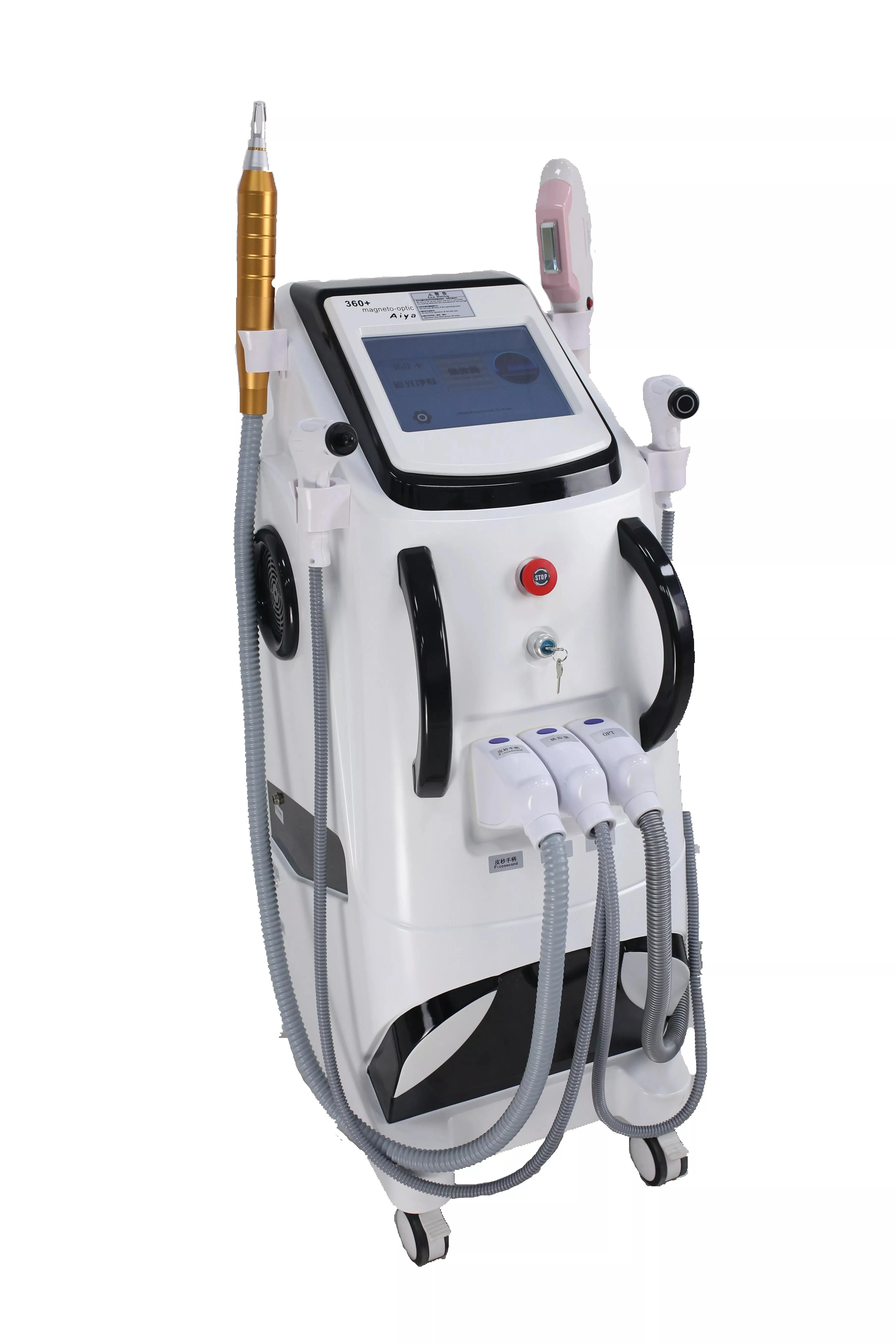 4 In 1 OPT + IPL+ Rf+ Nd YAG Permanent laser Tattoo Removal Skin Rejuvenation  electrolysis hair removal machine
