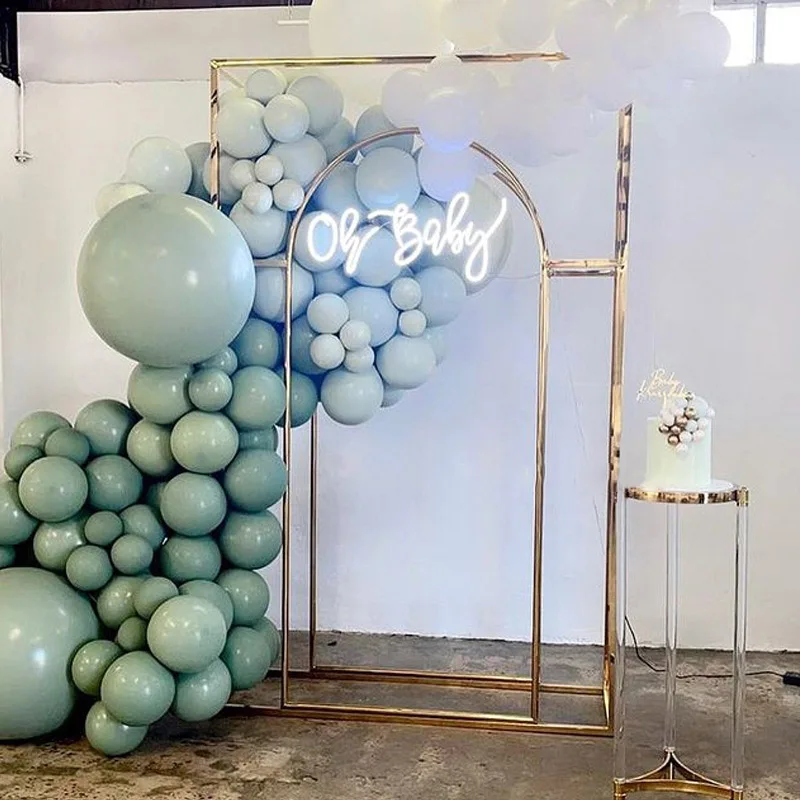 Decorative Frame Stainless Steel Back Drop Golden Stainless Steel Arch Wedding Background