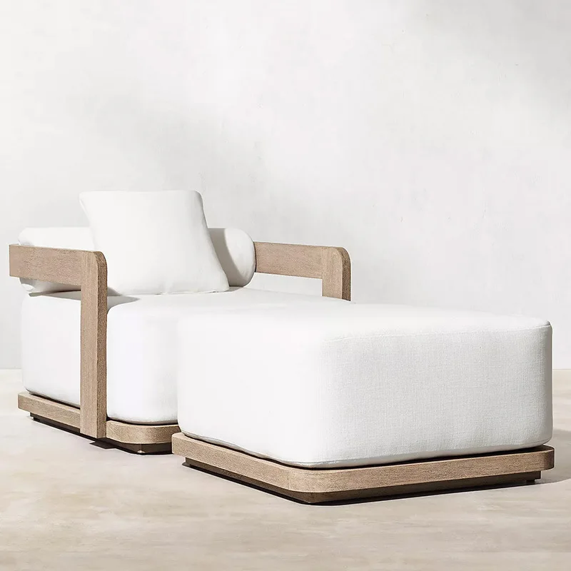 Sun Poolside Daybed Outdoor Furniture Garden Sofas Sets Patio Teak Wooden High End Modern Sofa Set Heavy Duty Outdoor Furniture