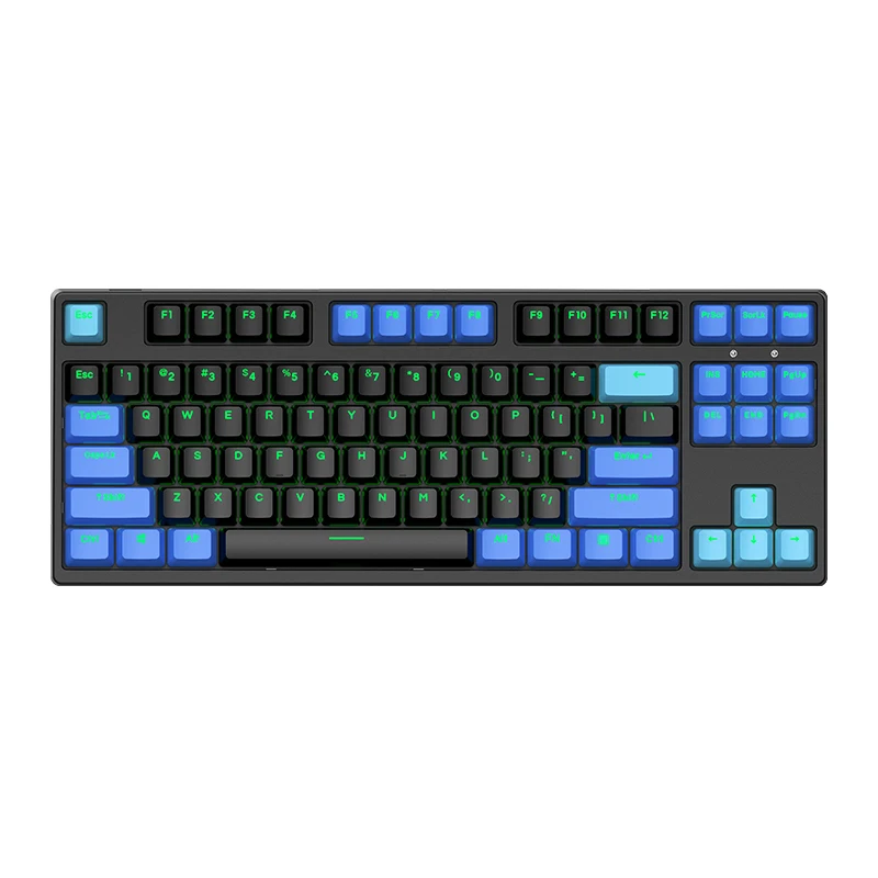 High quality e-sports special 87 key gaming  mechanical keyboard Type-c charging dual mode green light mechanical keyboard