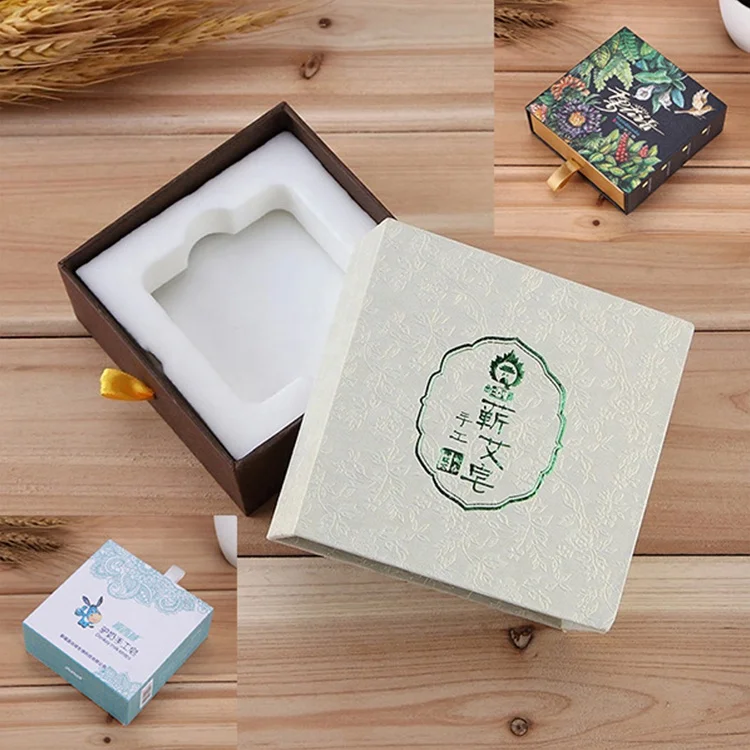 Manufacturer wholesale hand made soap drawer box with logo custom soap bar cardboard packaging gift box with insert tray