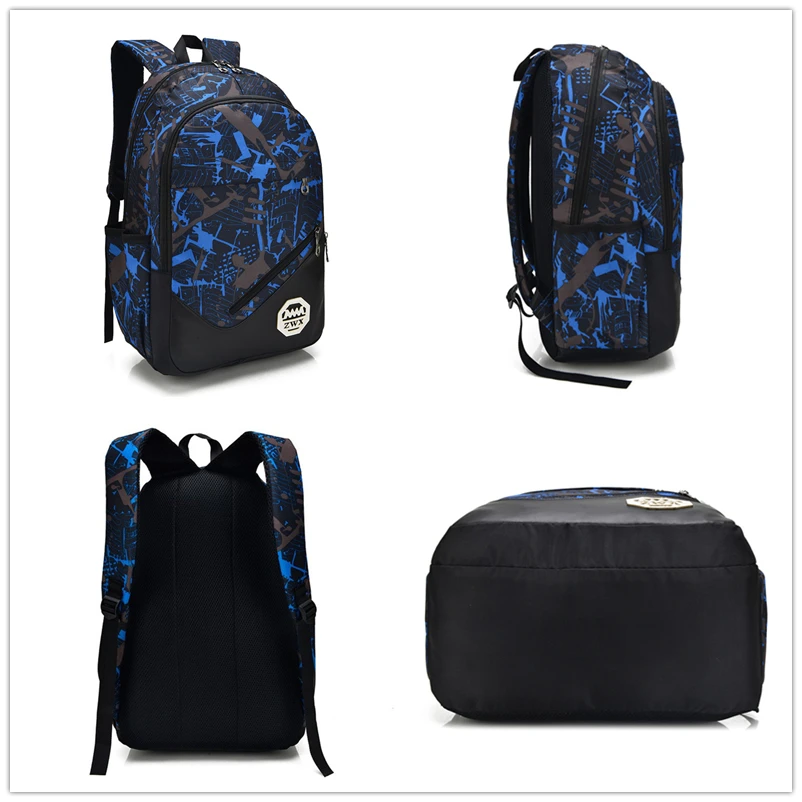 New three piece laptop set backpacks Oxford boys and girls outdoor waterproof usb backpacks set