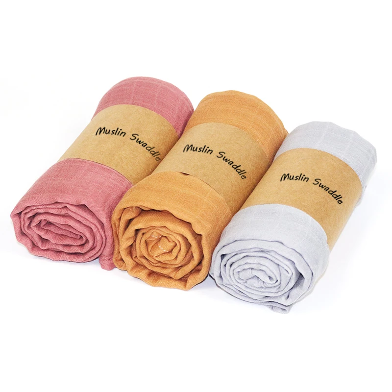 Top seller baby blanket bamboo infant swaddle wrap muslin solid bamboo cotton swaddle blanket manufacturer