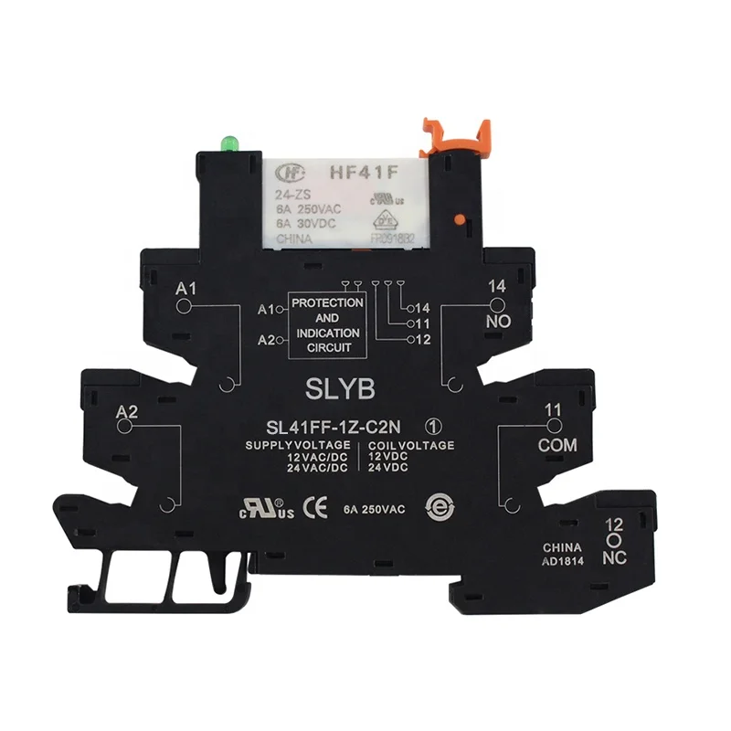 Высококачественное реле тонкого интерфейса 24 В переменного тока/постоянный ток, реле SL41FF-1Z-C2N 12 В переменного тока/постоянный ток