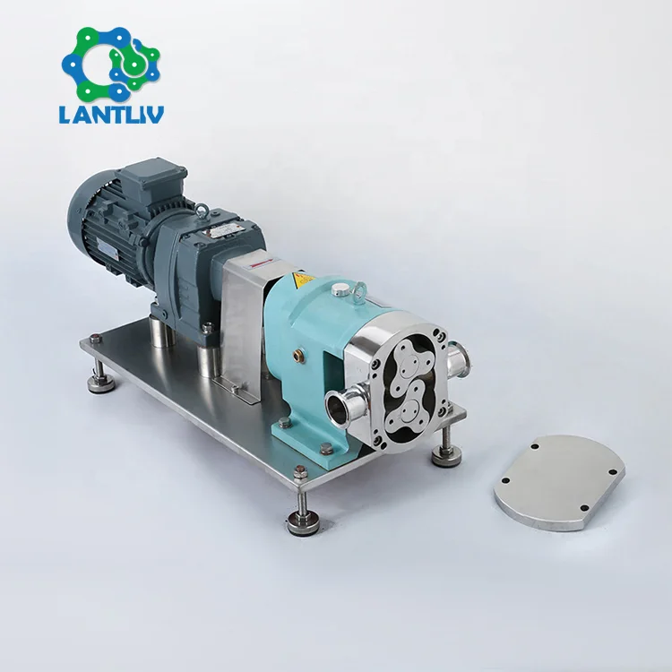 Food Grade Rotary Lobe Pump High Viscosity Syrup Jam Sanitary Transfer Pump SS316L 3kw Positive Displacement Pump For Seasonings