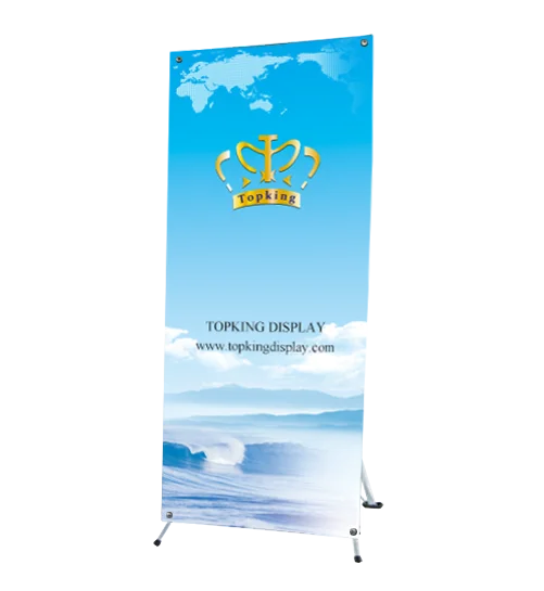 Factory custom high quality korea flex exhibition style adjustable metal x banner stand l banner 100 x 200 door frame x banner