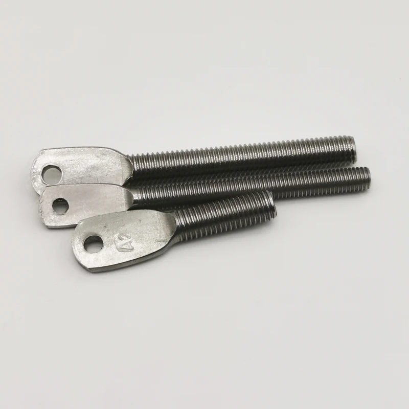 Chinese provider cnc machining cnc turning stainless steel flat head long threaded bolt