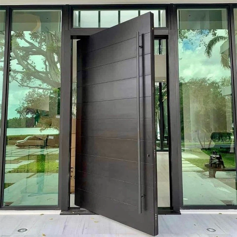 Ikealuminum aluminum pivot sliding doors system front entry doors pivot modern entry waterproof pivot door For House