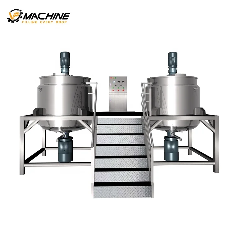 VP High speed steam or electric heating shampoo mixer homogenizer liquid soap machine mixing tank