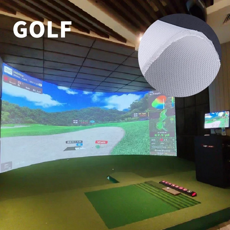 Custom Flame Retardant Double-sided 3D Anti-rebound Sound-absorbing Golf Simulator Impact Screen For Golf Simulator