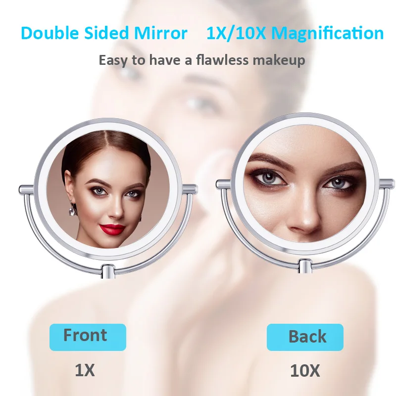 8 Inch Wholesale Metal Magnifying Standing Modern Dressing Table Cosmetic Mirror Made In China