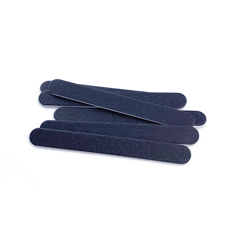 Customized Printed Logo Grit 80 100 150 180 240 Double Sides Nail Black File Washable Black Nail File