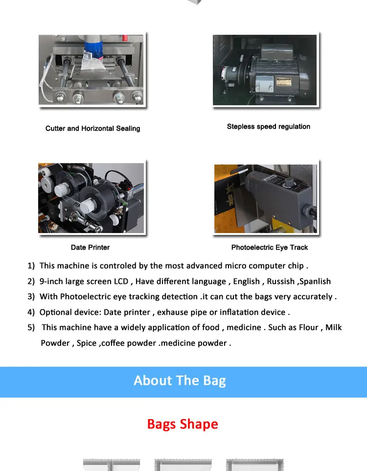 TH-320 automatic bag small milk matcha tea coffee powder pouch packing machine powder filling and packaging machine