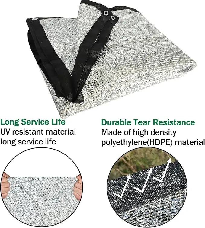 Aluminum Shade Cloth UV Greenhouse Inside Shading Net