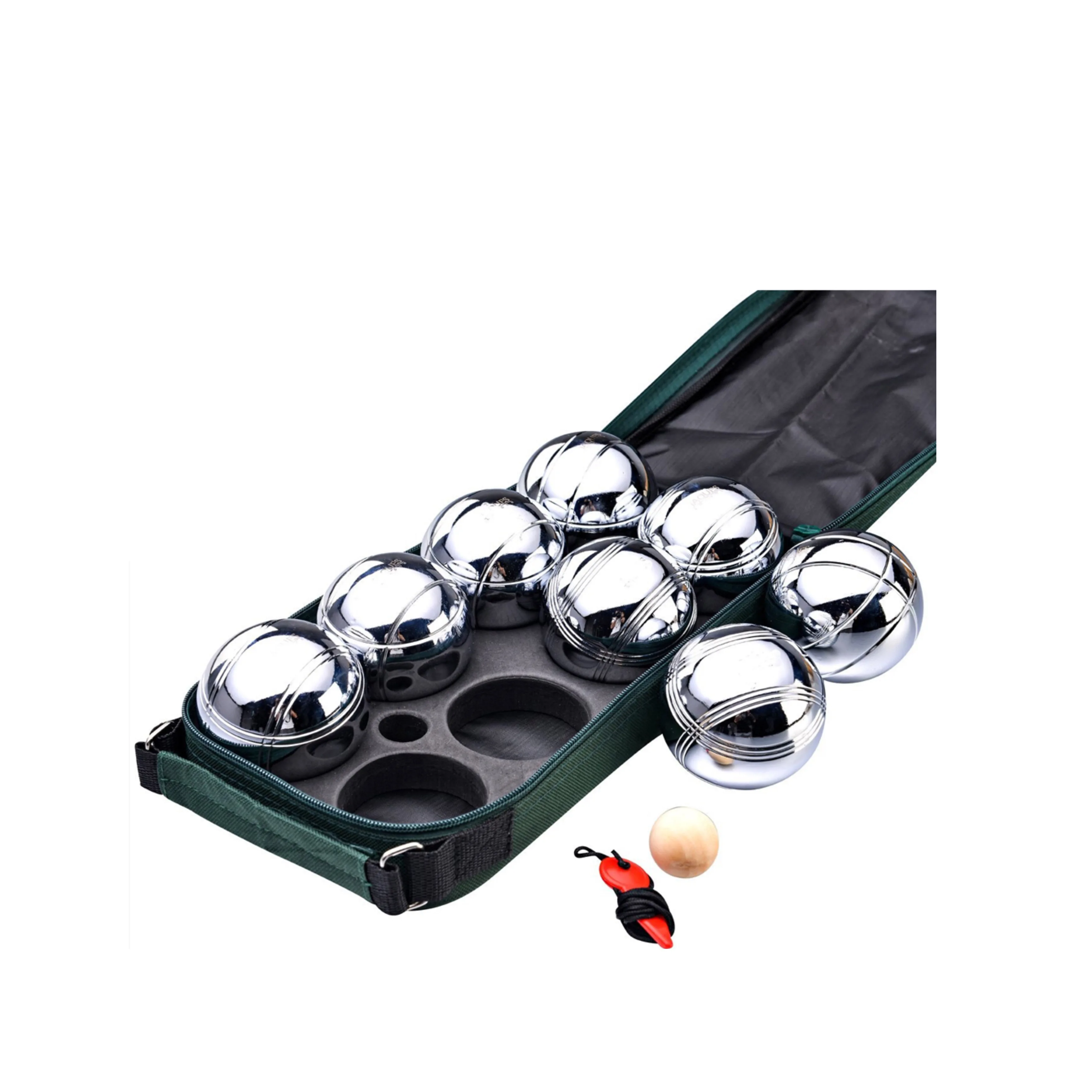  8 мячей 35 мм Металлический Мини Bocce/Petanque набор с зеленой