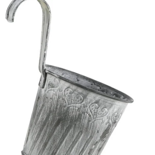 Metal Hanging Flower Pots/ Balcony Planters Metal Bucket Flower Holders vintage galvanized steel bucket