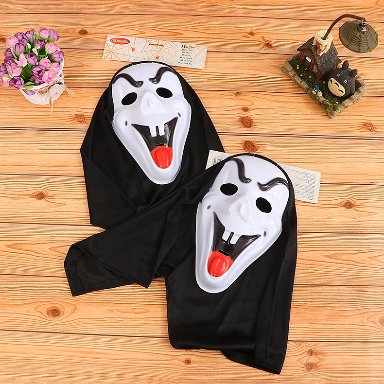 cheap custom fashion popular Halloween Party Costume Supplies Cosplay plastic mask PVC blister party mask Occasion Halloween