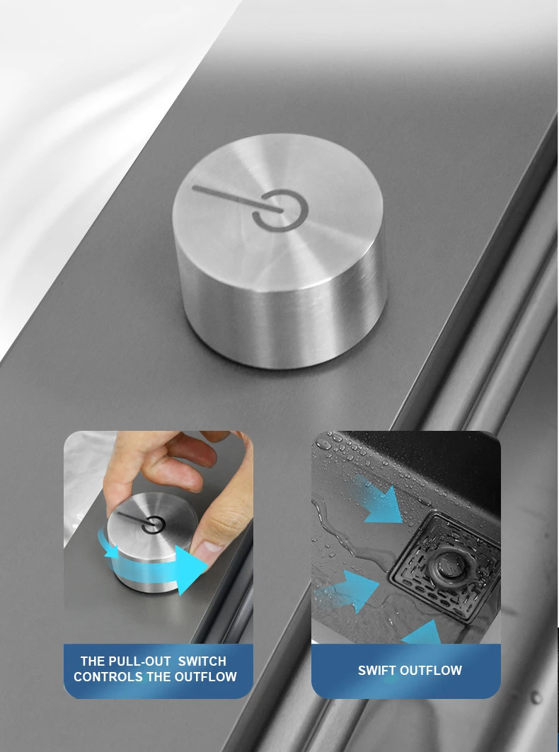Tik Tok горячая Распродажа водопад кухонная раковина 304 Нержавеющая сталь Topmount установка многофункциональная одноступенчатая