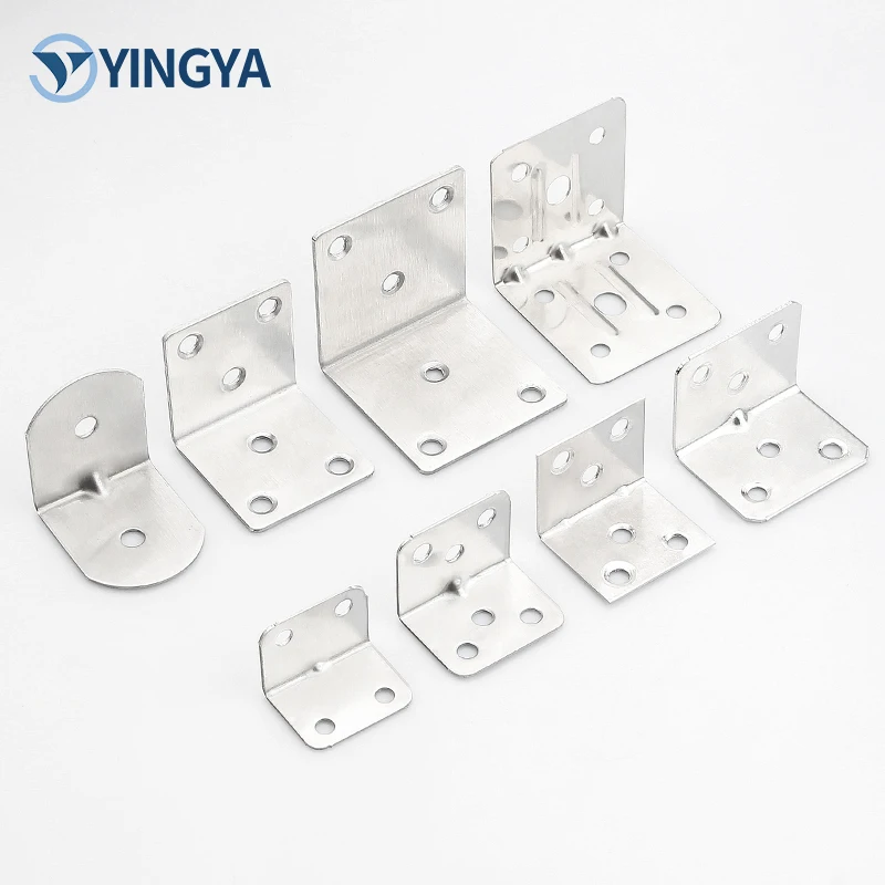 Stainless Steel Right Angle L-Shape Bracket Fastener Corner Code Fitting Connector for Wooden Shelf Furniture Hardware
