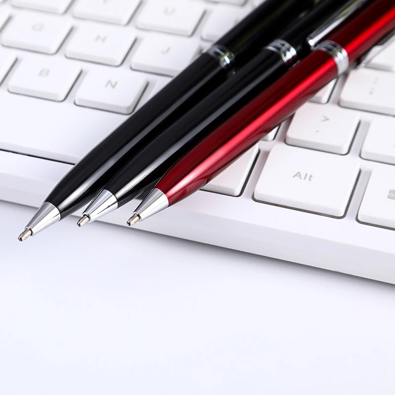 
Cheap metal pen luxury laser customized brand black advertising ballpoint pen hotel supplies promotional pen 