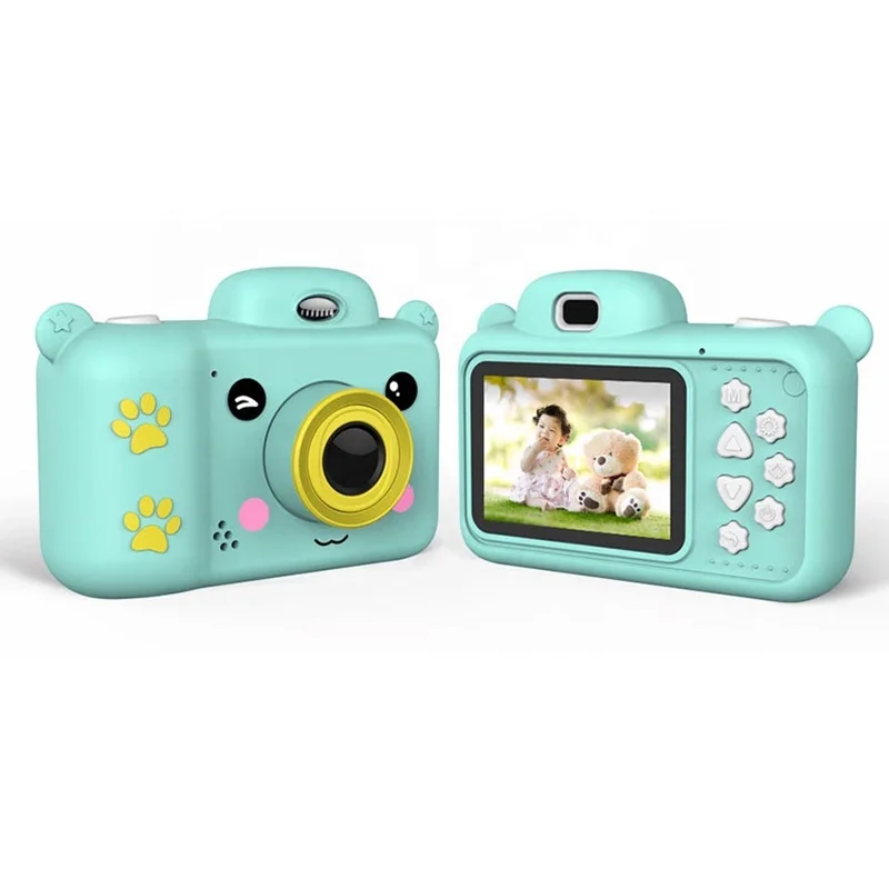 Kids photo camera 2.4inch hd screen kids digital camera 1080p cartoon design mini video toy camera for baby children outdoor