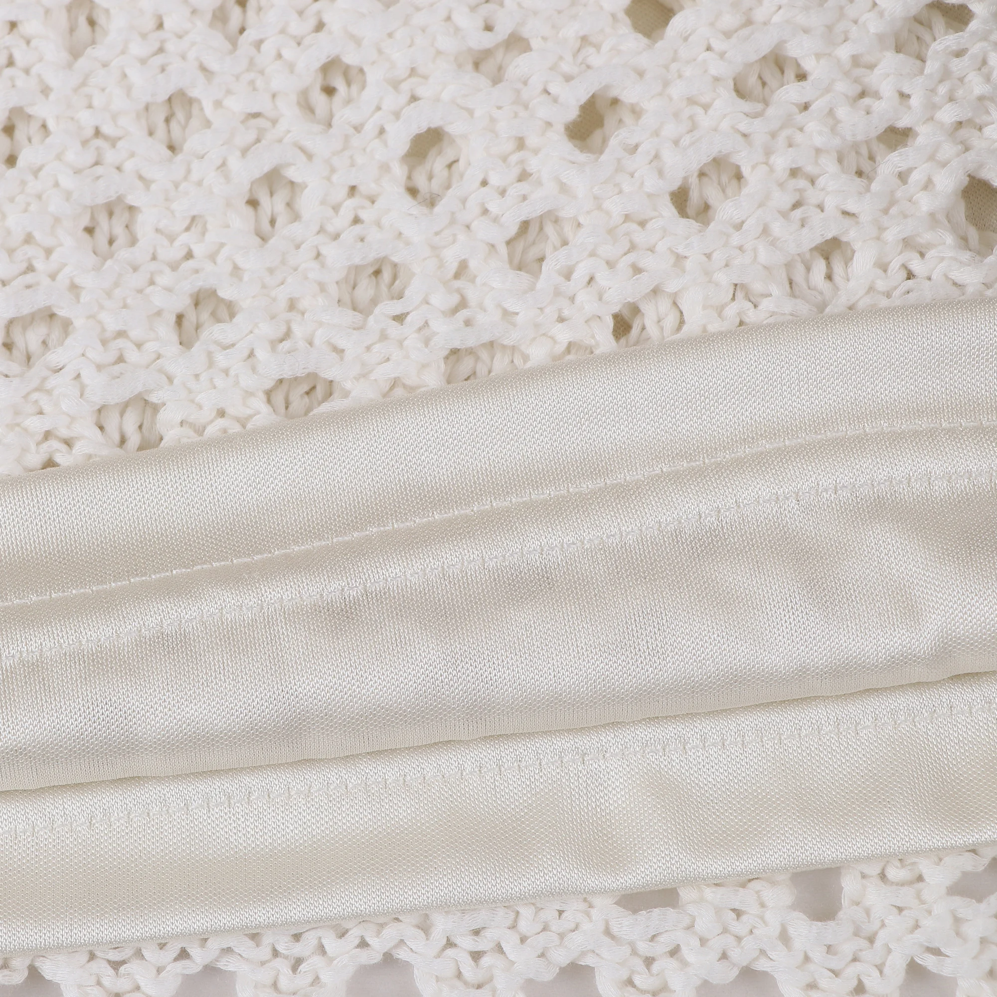 Latest Design Crochet Pointelle Pattern Women Knit Dress Skirt