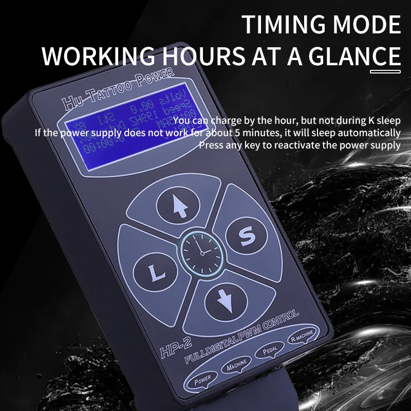 Professional Hurricane   Tattoo Machine Power Supply Dual Intelligent Digital Lcd Rotary Tattoos Powersrca/dc wireless power