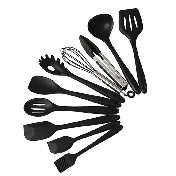 Home Kitchen Cooking Utensil Kit Food Grade Silicone Kitchenware Tools Set/Suit Bpa Free 10pcs Silicone Kitchen Accessories