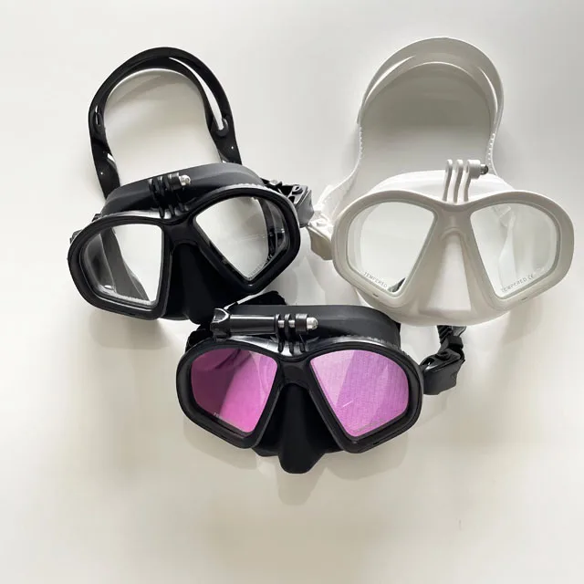 factory wholesale spearfishing go-pro mask custom logo