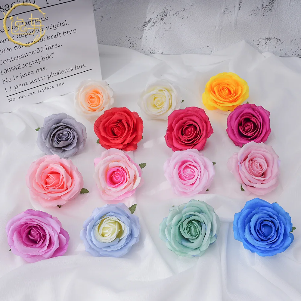 Handmade DIY Wedding Flower Wall Decoration with Rose Head Simulation Spring Autumn Color Artificial Flowers Arrangement
