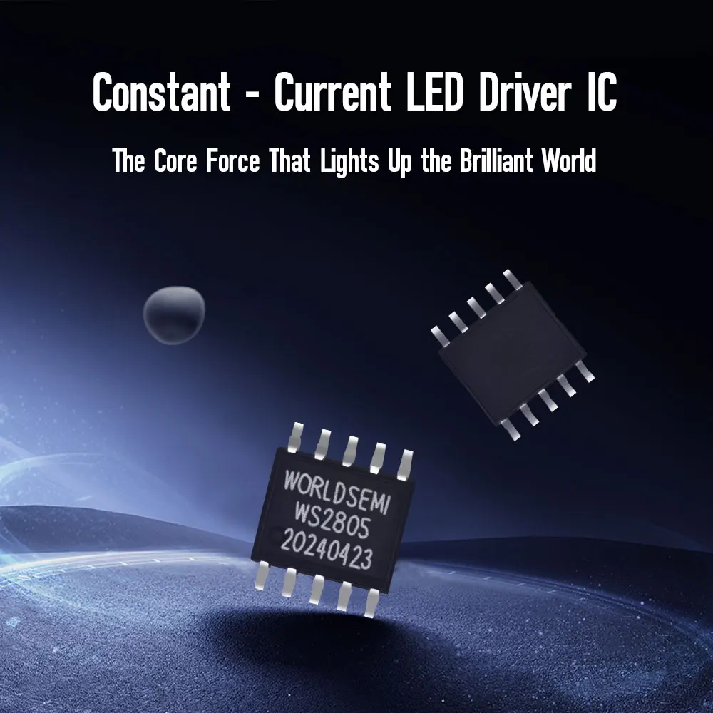 Colorful chasing light chip WS2805/SOP8 single-wire 256 RGBWW five-channel constant-current LED driver IC with a DOUT port of24V