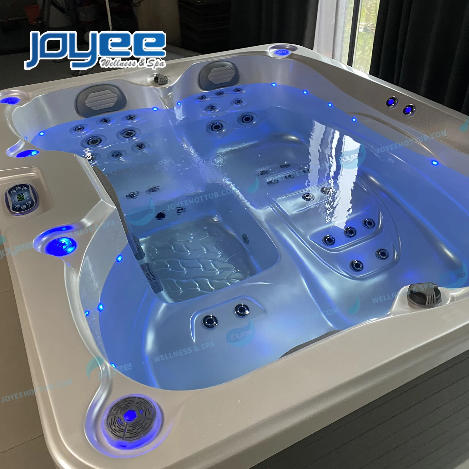 JOYEE best spa supplier balboa aqua spa 2-4 persons hydro whirlpool tubs mini outdoor hot tub with music speaker