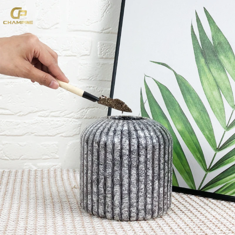 Nordic style unique design Marble grain Ceramic Vase Greenery Plant Pots Home Decor Flower Pots & Planters