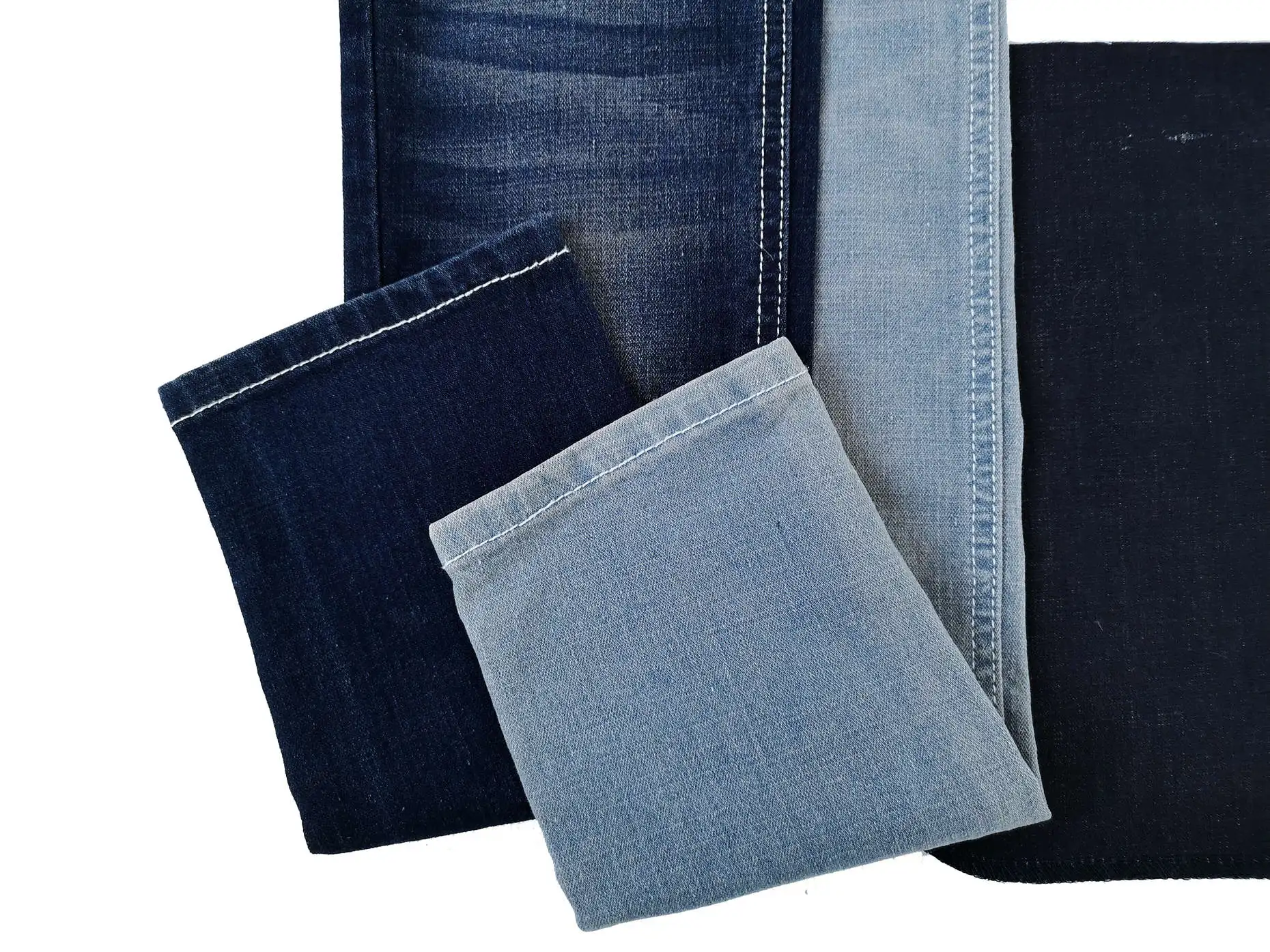 Cotton polyester viscose cheap denim fabric for jeans and jackets