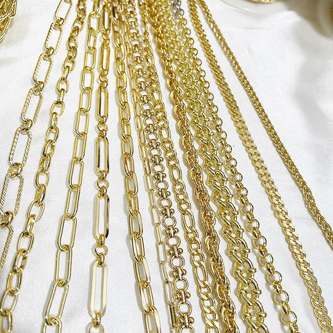 18kgold заполнены цепи аксессуары для ювелирных изделий в Кубинском стиле Фигаро Майами витой скрепки ожерелье ювелирные изделия ролл Key chain